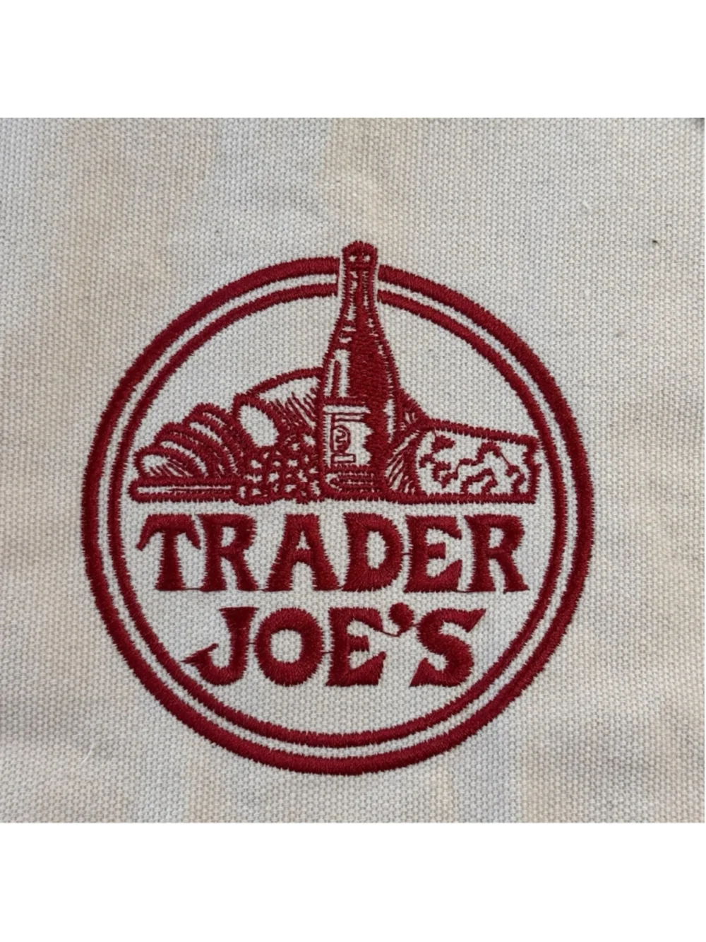 NWT Trader Joe's Large Canvas Tote Bag Navy Blue Reusable Authentic